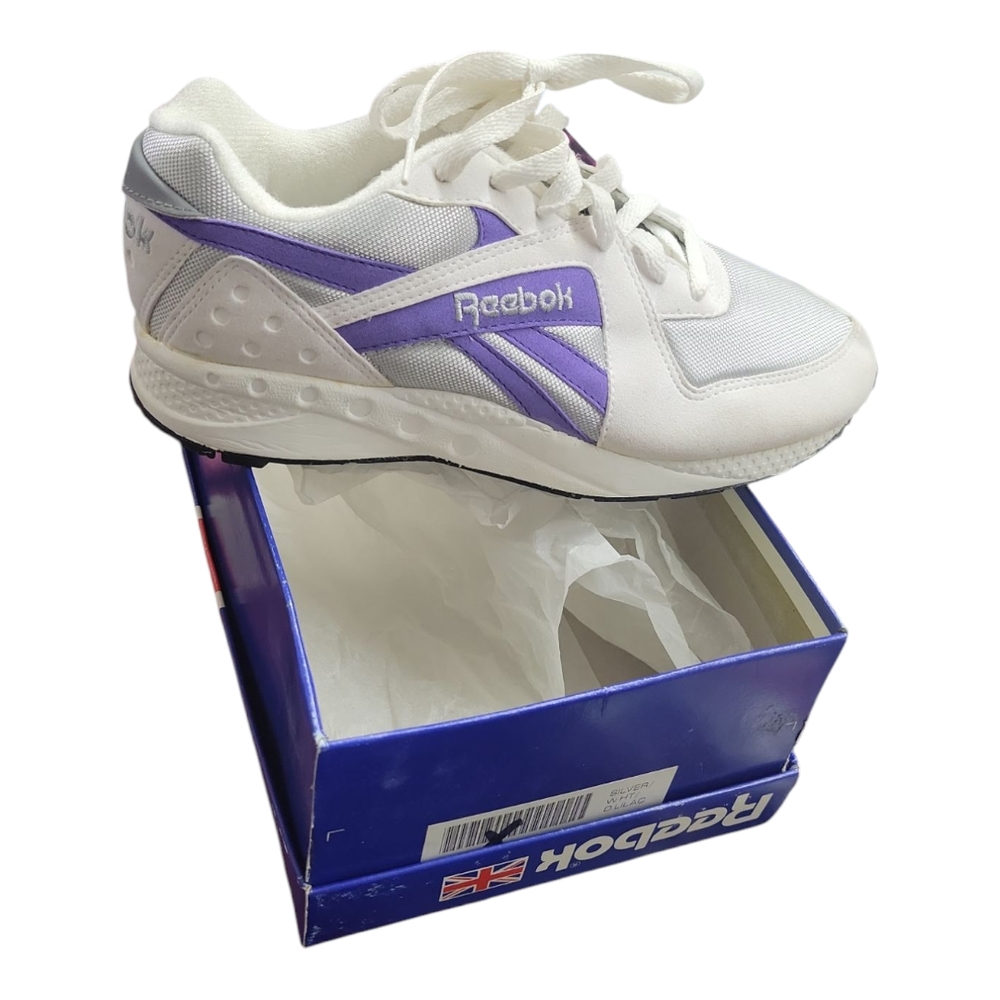 Vintage New Reebok Women's White and Purple Sneakers Size 7